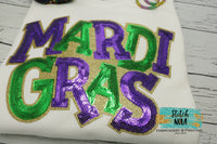 Mardi Gras Sequin Patch Sweatshirt