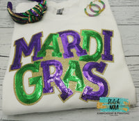 Mardi Gras Sequin Patch Sweatshirt
