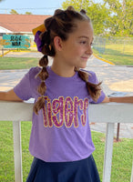 Tigers Faux Glitter Printed Tee