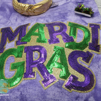 Mardi Gras Sequin Patch Sweatshirt