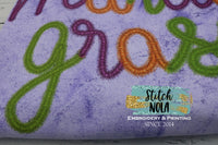 Faux Tinsel Mardi Gras Printed Tee