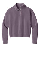Comfort Colors® Women’s Mid-Length 1/4-Zip Embroidered Sweatshirt