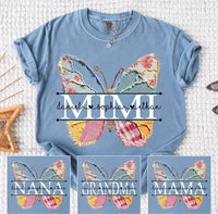 Butterfly Patchwork Mother's Day Graphic Tee