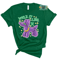 Mardi Gras Walk it Like a Dog Graphic Tee
