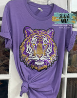 Sequin Tiger Head Tee