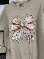 Coquette Nativity Bow Graphic Sweatshirt