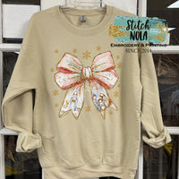 Coquette Nativity Bow Graphic Sweatshirt
