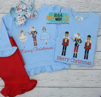 Personalized Christmas Nutcracker Boy Embroidered Shirt Colored Garment