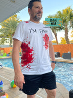 I’m Fine Halloween Blood Splatter Printed Tee