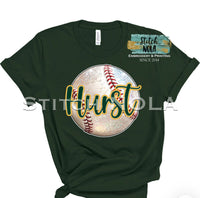 Any Team Baseball Faux Glitter Graphic Tee