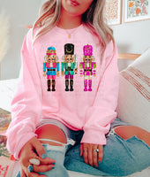 Nutcracker Trio Faux Sequins Printed Sweatshirt