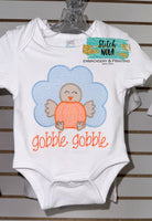 Personalized Turkey with Pumpkin Sketch Shirt