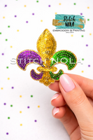 Mini Mardi Gras Sequin Patch
