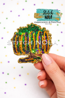 Mini Mardi Gras Sequin Patch