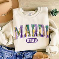 Mardi Gras Varsity Brushstroke Graphic Tee