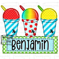 Snowball Trio with Name Box Printed Tee