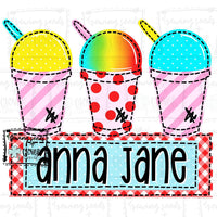 Snowball Trio with Name Box Printed Tee