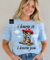 I Knew It Cowboy Boots Graphic Tee