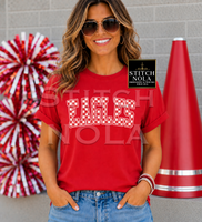 Custom Varsity Mascot Shirt | Personalized School Spirit Tee | Team Mom Shirt | Gingham Mascot Shirt | Custom Team Apparel | Graphic Tee