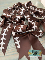 Football Bow with Knot