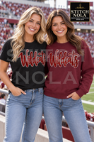 Sequin Wildcats Script Tee or Sweatshirt