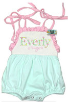 Tie Shoulder Ruffle Sunsuit Bubble