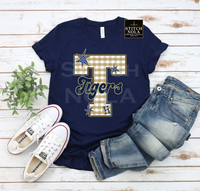 Custom Varsity Letter Spirit Shirt | Any School, Any Team, Any Colors | Personalized Game Day Tee | Teacher Spirit Shirt