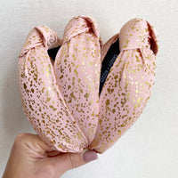 Pink and Gold Headband