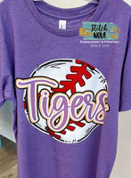 Tigers Baseball Printed Tee