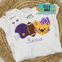Personalized Boy or Girl Tiger Trio Applique Shirt