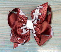 Layered Football Bows
