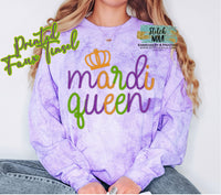 Faux Tinsel Mardi Queen Printed Tee