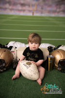 Personalized Black and Gold Trio Sketch on Colored Garment