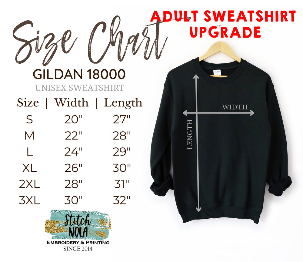 Adult Sweatshirt Upgrade for Prints