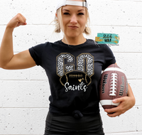 Go Saints with Heart Football Printed Tee