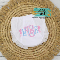 Personalized Bloomers ,Personalized Diaper Cover, Embroidered Bloomers, Newborn, Layette