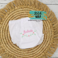 Personalized Bloomers ,Personalized Diaper Cover, Embroidered Bloomers, Newborn, Layette