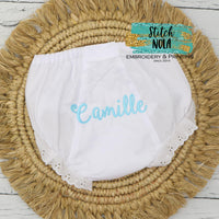 Personalized Bloomers ,Personalized Diaper Cover, Embroidered Bloomers, Newborn, Layette