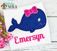 Personalized Whale Applique Shirt