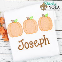 Personalized Pumpkin Trio Sketch Shirt