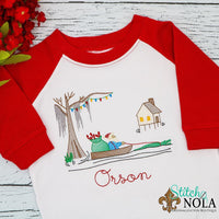 Personalized Christmas Cajun Santa Sketch Shirt