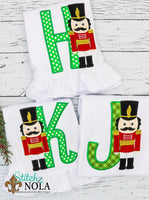 Personalized Christmas Solider Alpha Applique Shirt