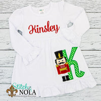 Personalized Christmas Solider Alpha Applique Shirt