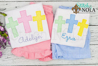 Personalized Easter Cross Trio Sketch Shirt