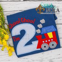 Personalized Birthday Train Appliqué Shirt