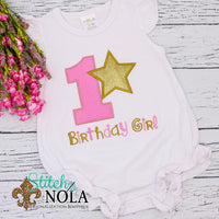 Personalized Birthday Girl Appliqué Shirt