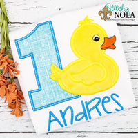 Personalized Birthday Duck Appliqué Shirt