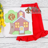 Personalized Back to School School House Sketch Shirt