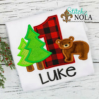Personalized Lumberjack Birthday Appliqué Shirt