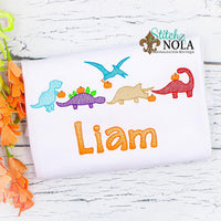 Personalized Dinosaur Pumpkins Sketch Shirt